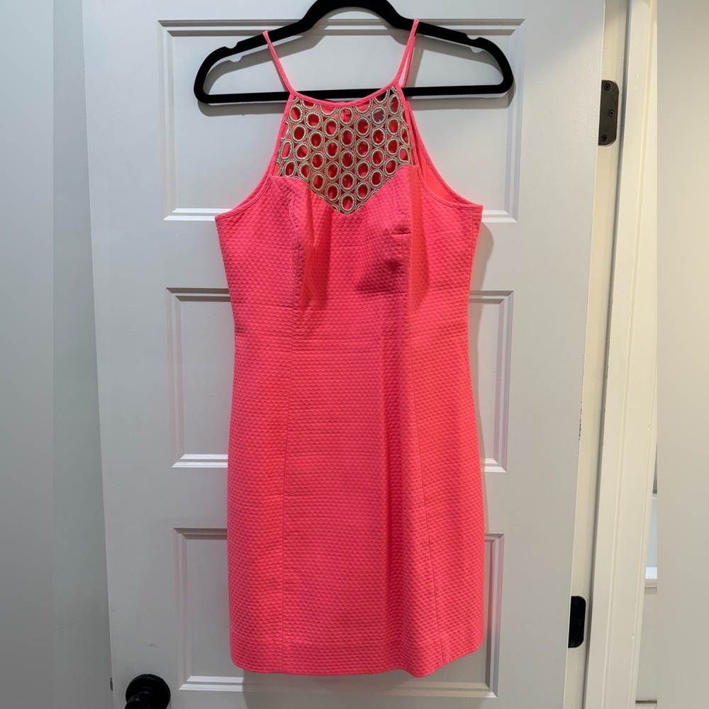 Lilly Pulitzer neon pink shift dress